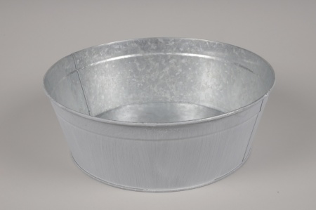 Coupe en zinc blanchi D30.5cm H11cm