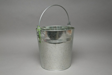 Seau en zinc naturel D21cm H20cm