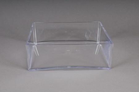 Coupe en plexi cristal carrée 20x20cm H6.5cm