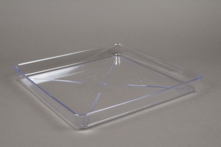Soucoupe en plastique transparent 32x32cm