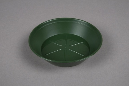 Soucoupe en plastique verte D12cm