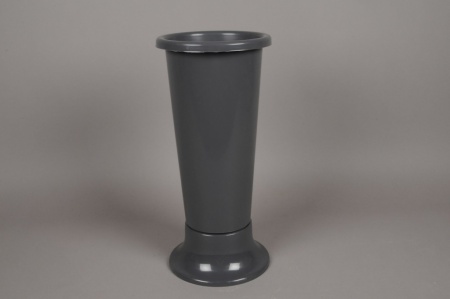 Vase en plastique gris D14cm H35cm