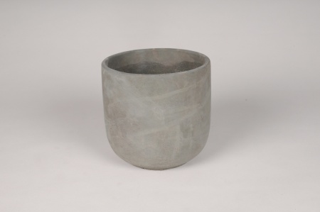 Cache-pot en béton gris D19cm H17.5cm