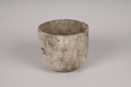 Cache-pot en béton vieilli D15.5cm H13cm