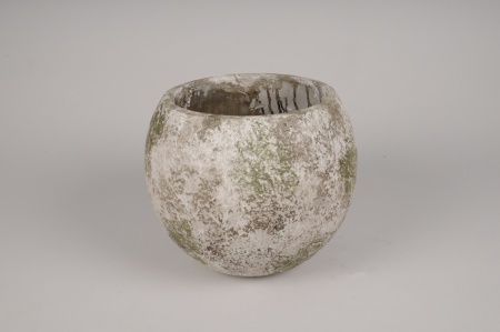 Cache-pot en béton vieilli D23cm H20cm