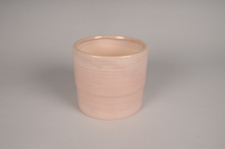 Cache-pot en céramique rose D13.5cm H13cm