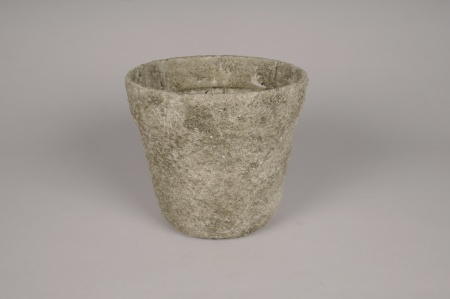 Cache-pot en béton vieilli D21cm H18.5cm