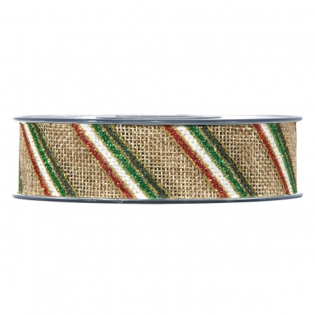 Ruban tissu à paillettes Italie 25mm x 10m