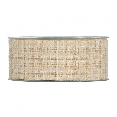 Ruban tissu crème 40mm x 8m