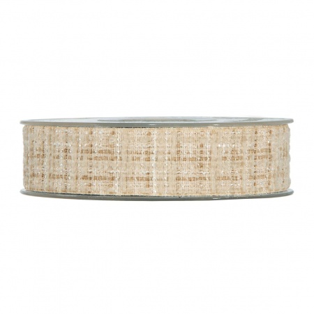 Ruban tissu crème 25mm x 8m