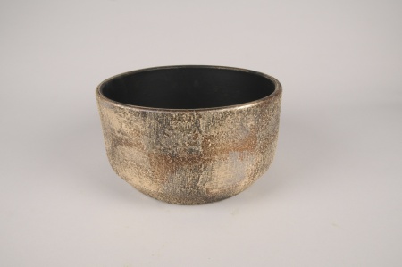 Coupe en céramique antique or D24.5cm H13cm