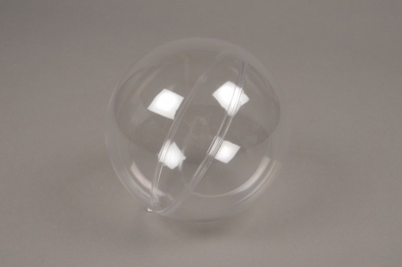 Boîte de 12 boules plastiques ouvrables transparentes D14cm