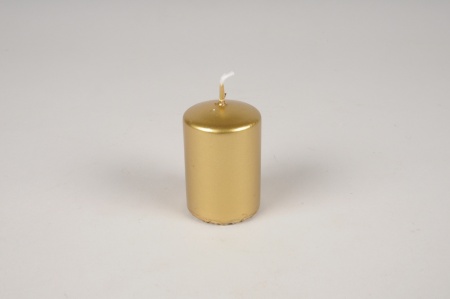 Boîte de 16 bougies cylindres or D4cm H6cm