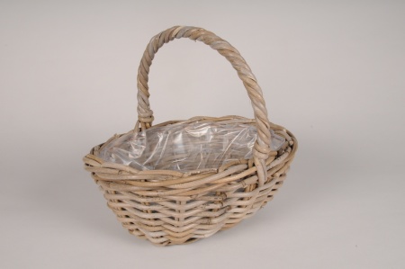 Panier en kubu avec anse 35x27cm H14cm