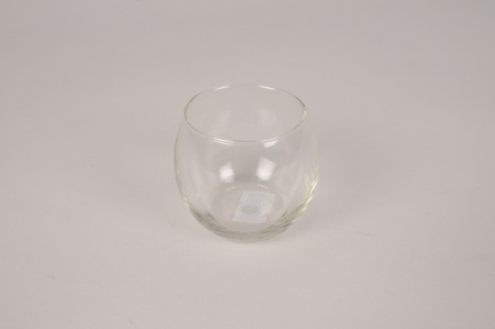 Vase en verre boule D8cm H7cm