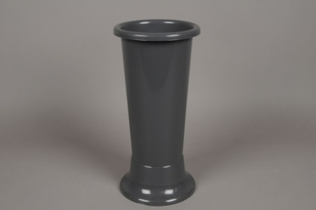 Vase en plastique gris D18cm H45cm