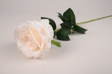 Rose artificielle beige H78cm
