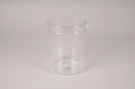 Bocal en verre avec couvercle D12cm H16cm