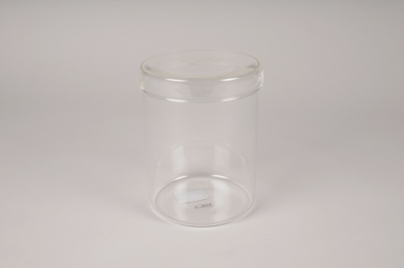 Bocal en verre avec couvercle D12cm H16cm