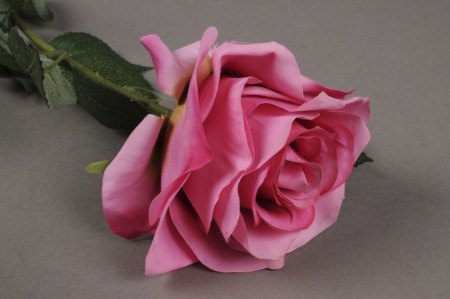 Rose artificielle rose H64cm