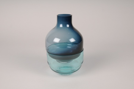 Vase en verre bicolore D13cm H20.5cm