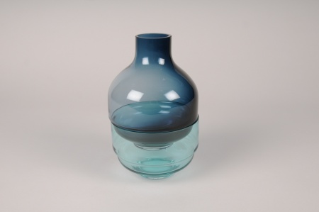 Vase en verre bicolore D13cm H20.5cm