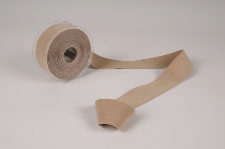 Ruban de velours beige 40mm x 7m