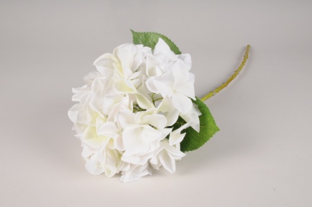 Hortensia artificiel blanc H68cm