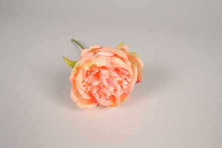 Pivoine artificielle pêche H25cm