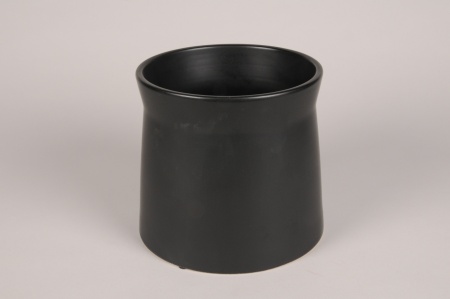 Cache-pot en céramique noir D18cm H16cm