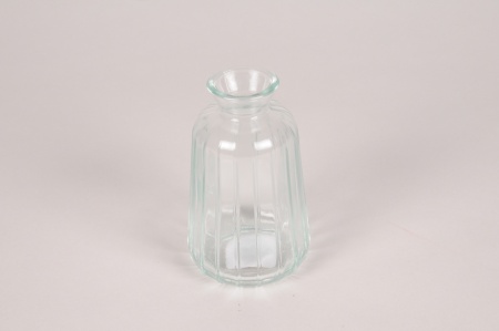 Vase bouteille en verre D6.5cm H11cm