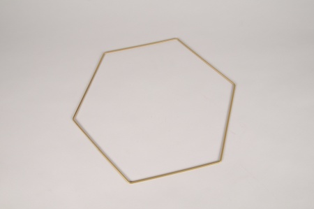 Hexagone en métal or 20cm