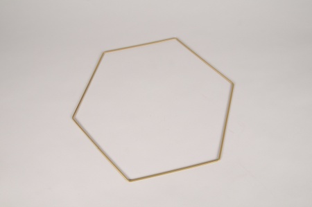 Hexagone en métal or 30cm