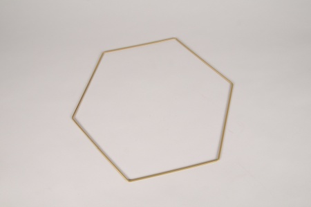 Hexagone en métal or 40cm