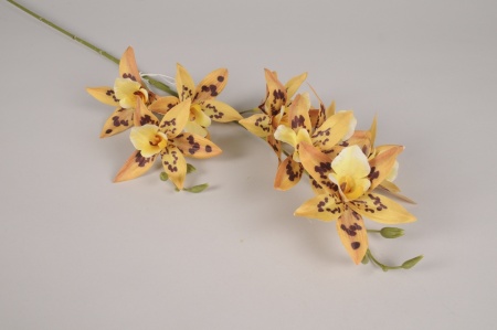 Dendrobium artificiel jaune H84cm