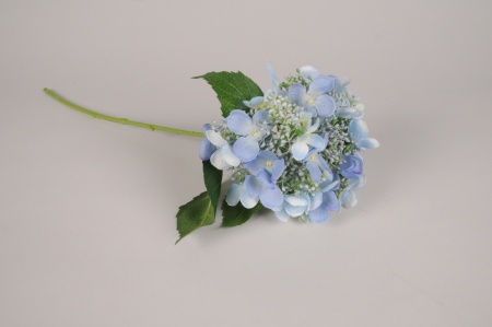 Hortensia artificiel bleu H52cm
