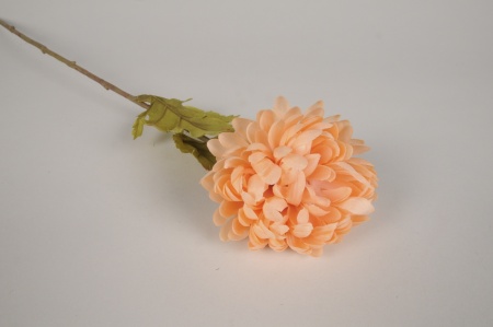 Chrysanthème artificiel saumon H60cm