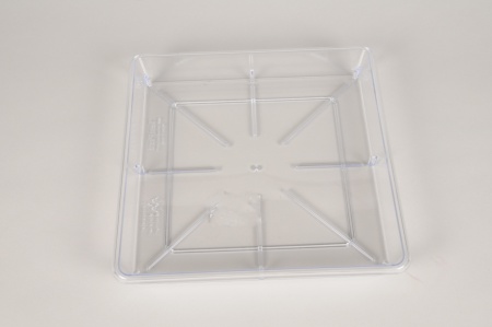 Soucoupe en plastique transparent 26.5x26.5cm