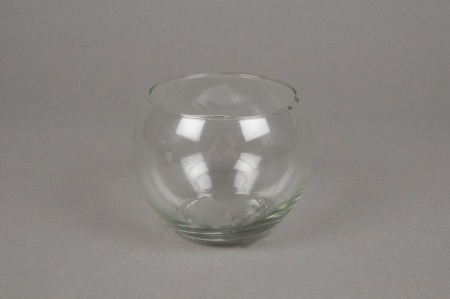 Vase en verre boule D10cm H8.5cm