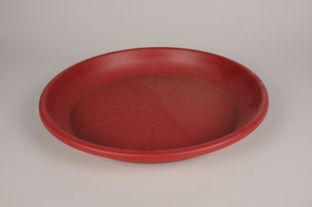 Soucoupe en plastique rouge D39.5cm