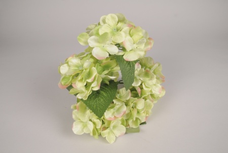 Bouquet d'hortensias artificiels verts H38cm