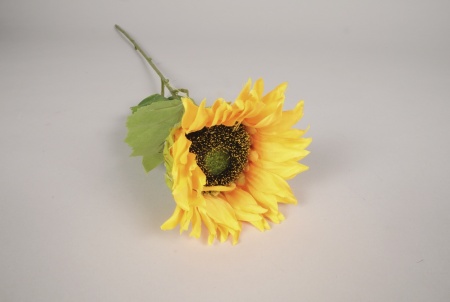 Tournesol artificiel jaune H66cm