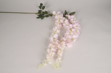 Glycine artificielle rose L126cm