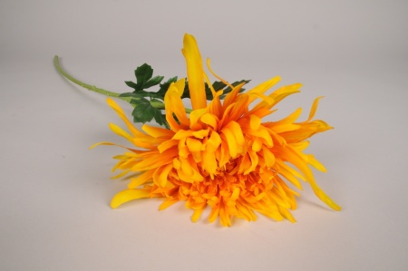 Chrysanthème artificiel orange H73cm