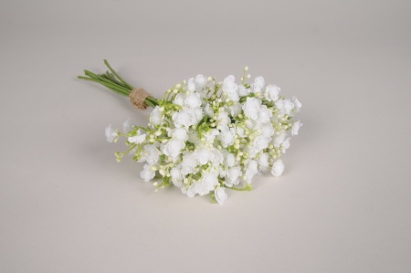 Bouquet de gypsophile artificiel blanc H29cm