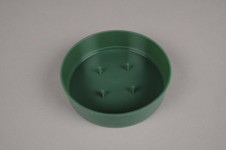 Paquet de 13 coupes en plastique vert D13cm