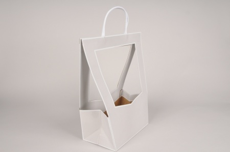 Paquet de 5 sacs porte-bouquet gris 23x13.5cm H38cm
