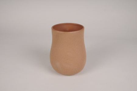 Vase en grès terracotta D14cm H17.5cm