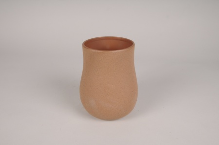 Vase en grès terracotta D14cm H17.5cm