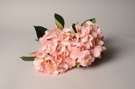 Bouquet d'hortensias artificiels roses H45cm